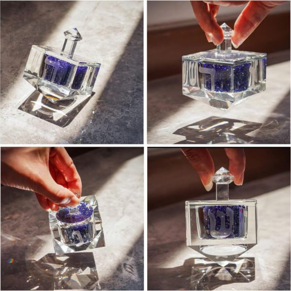 Picture of Fkris Blown Glass Hanukkah Dreidel Ornament